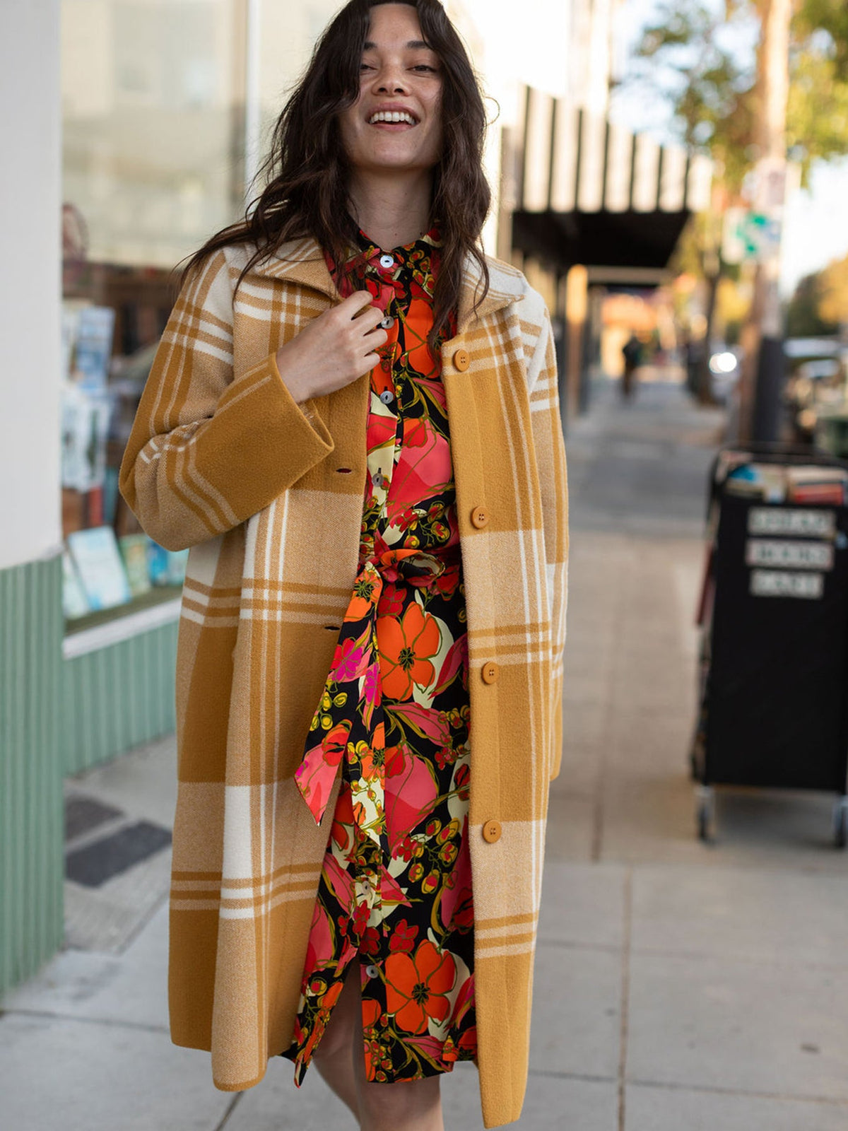 ZELDA dress Plum Blossom Sunset - Lesley Evers-Dress-Knee Length Dress-Shop