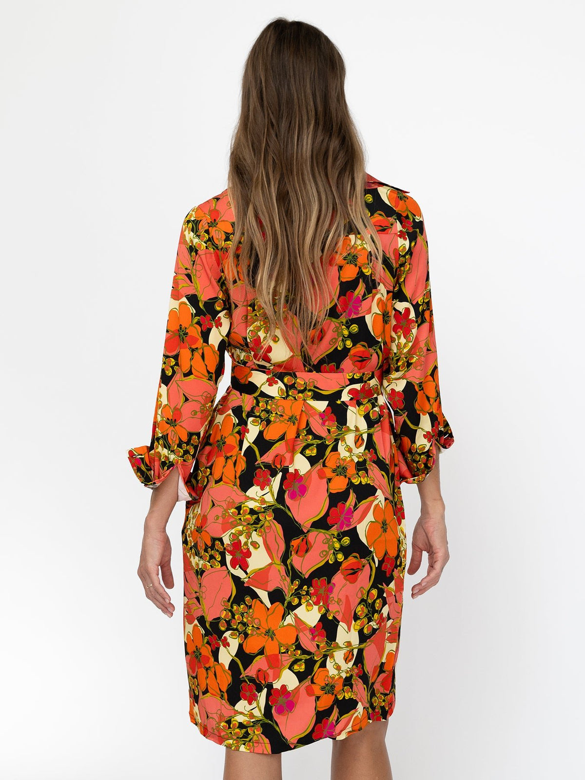 ZELDA dress Plum Blossom Sunset - Lesley Evers-Dress-Knee Length Dress-Shop