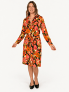 ZELDA dress Plum Blossom Sunset - Lesley Evers-Dress-Knee Length Dress-Shop