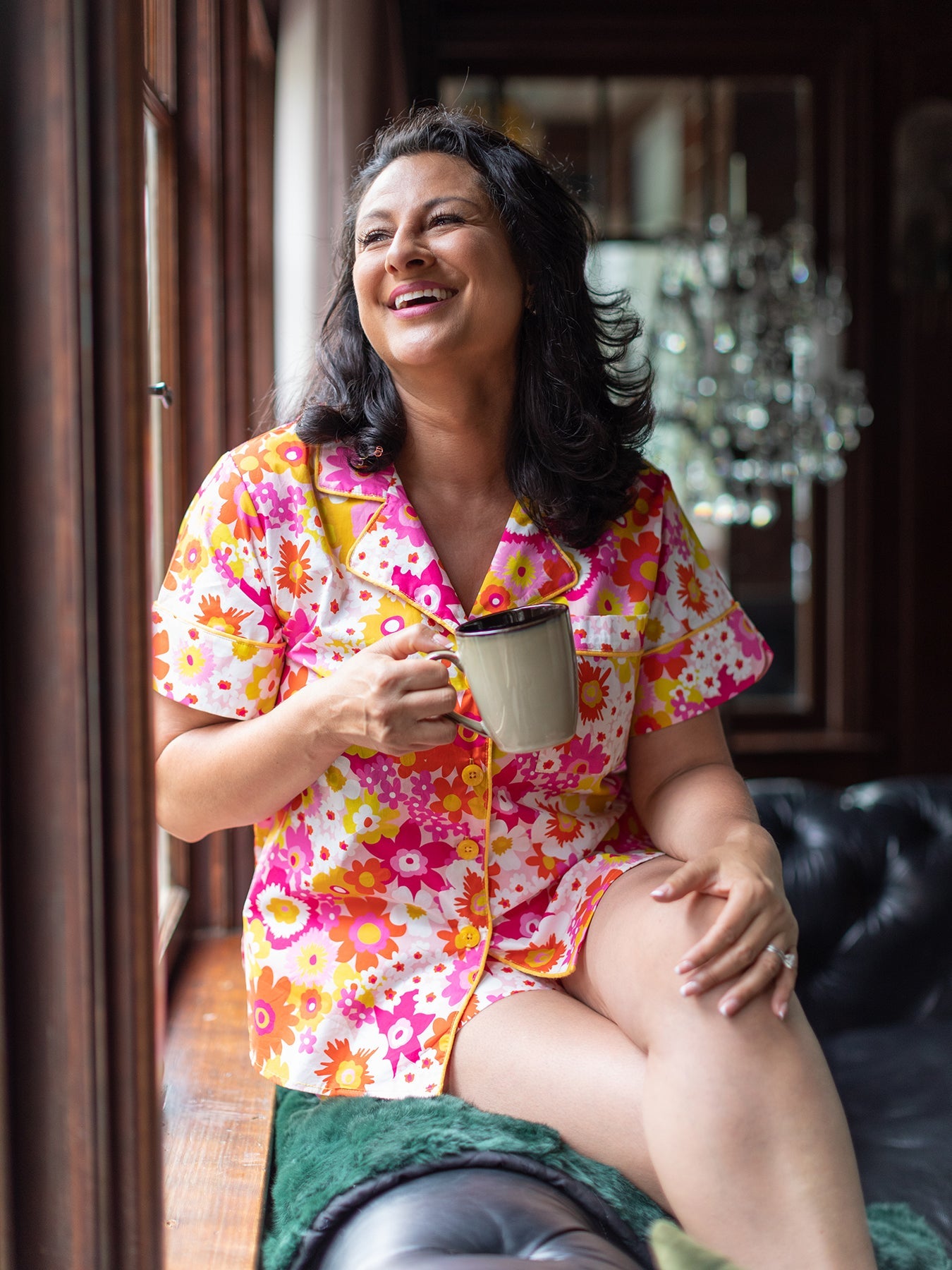 ZOEY pajama set Flower Power Pink – Lesley Evers