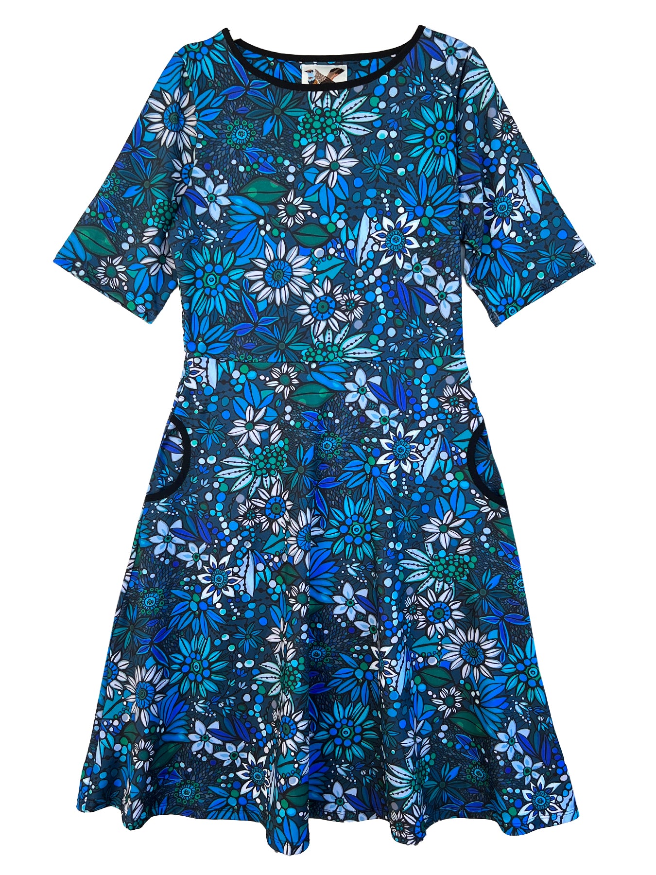 CLAIRE dress Vintage Floral Teal – Lesley Evers