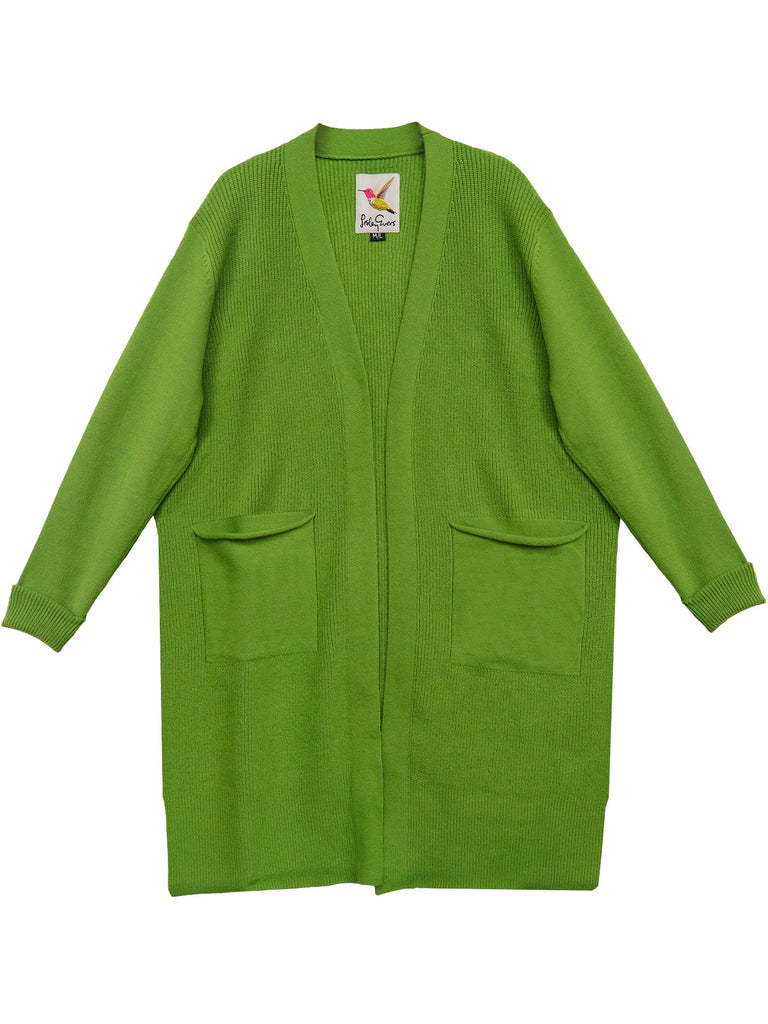 ADRIENNE cardigan Leaf Green - Lesley Evers-adrian-adrienne-cardigan