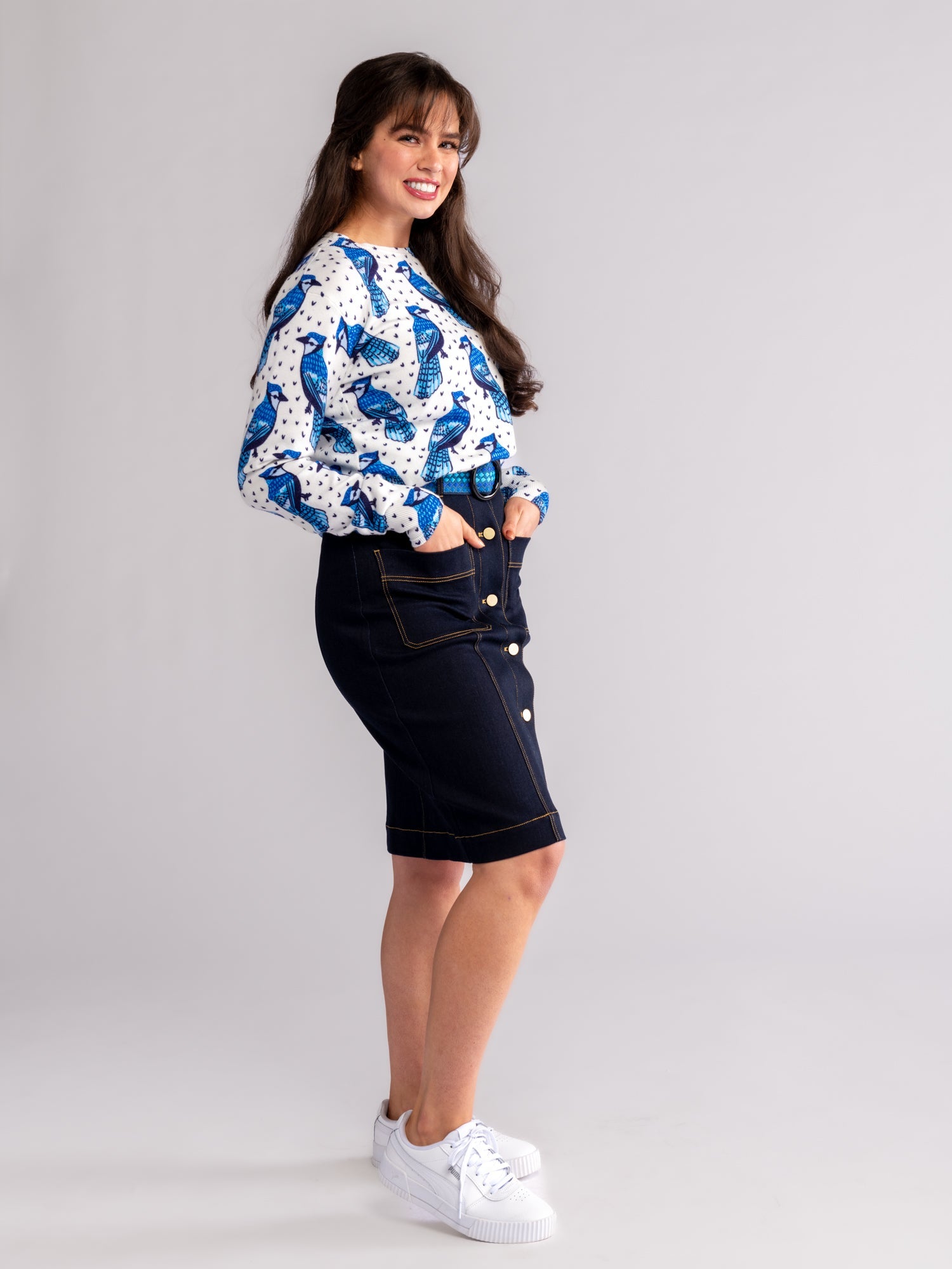 ALISON skirt Indigo Denim – Lesley Evers