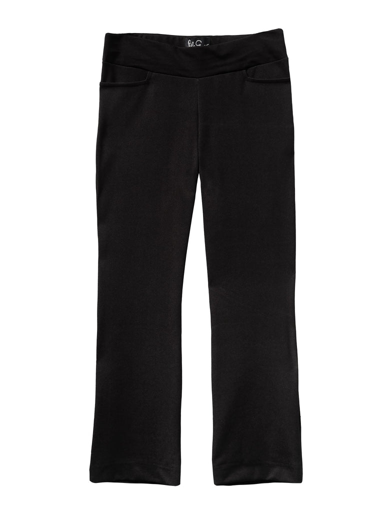 AUDREY pant Black Denim Knit - Lesley Evers-Black-Bottoms-Pants