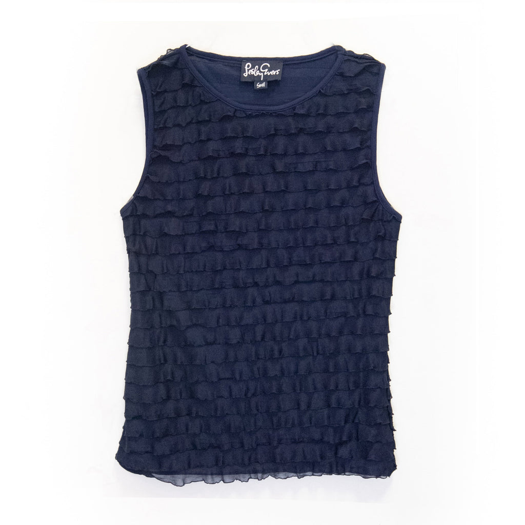 BAILEY Navy Ruffle - Lesley Evers-Shop-Shop/All Products-Shop/New Arrivals