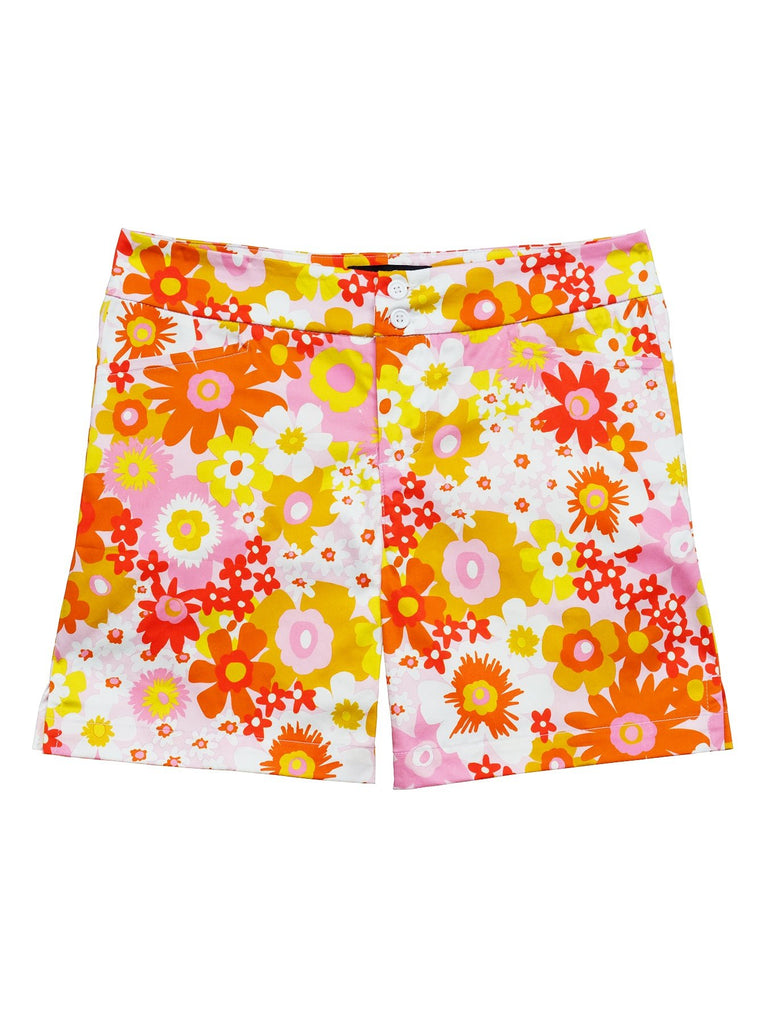 BEVERLY shorts Flower Power Pink - Lesley Evers-BOBBI-Bottoms-Flower Power