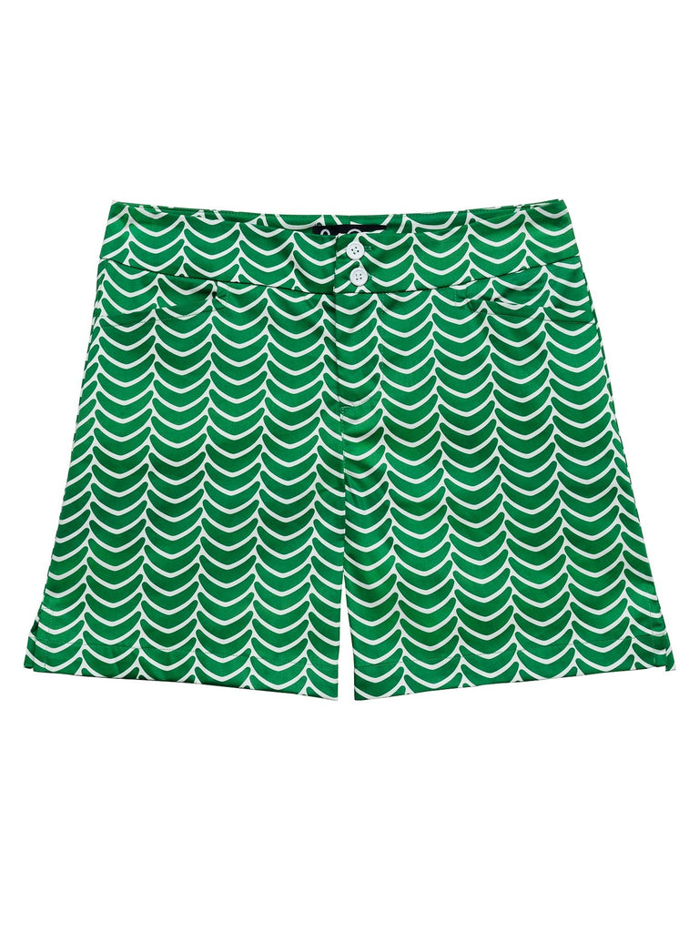 BEVERLY shorts Green Scoops - Lesley Evers-BOBBI-Bottoms-Green