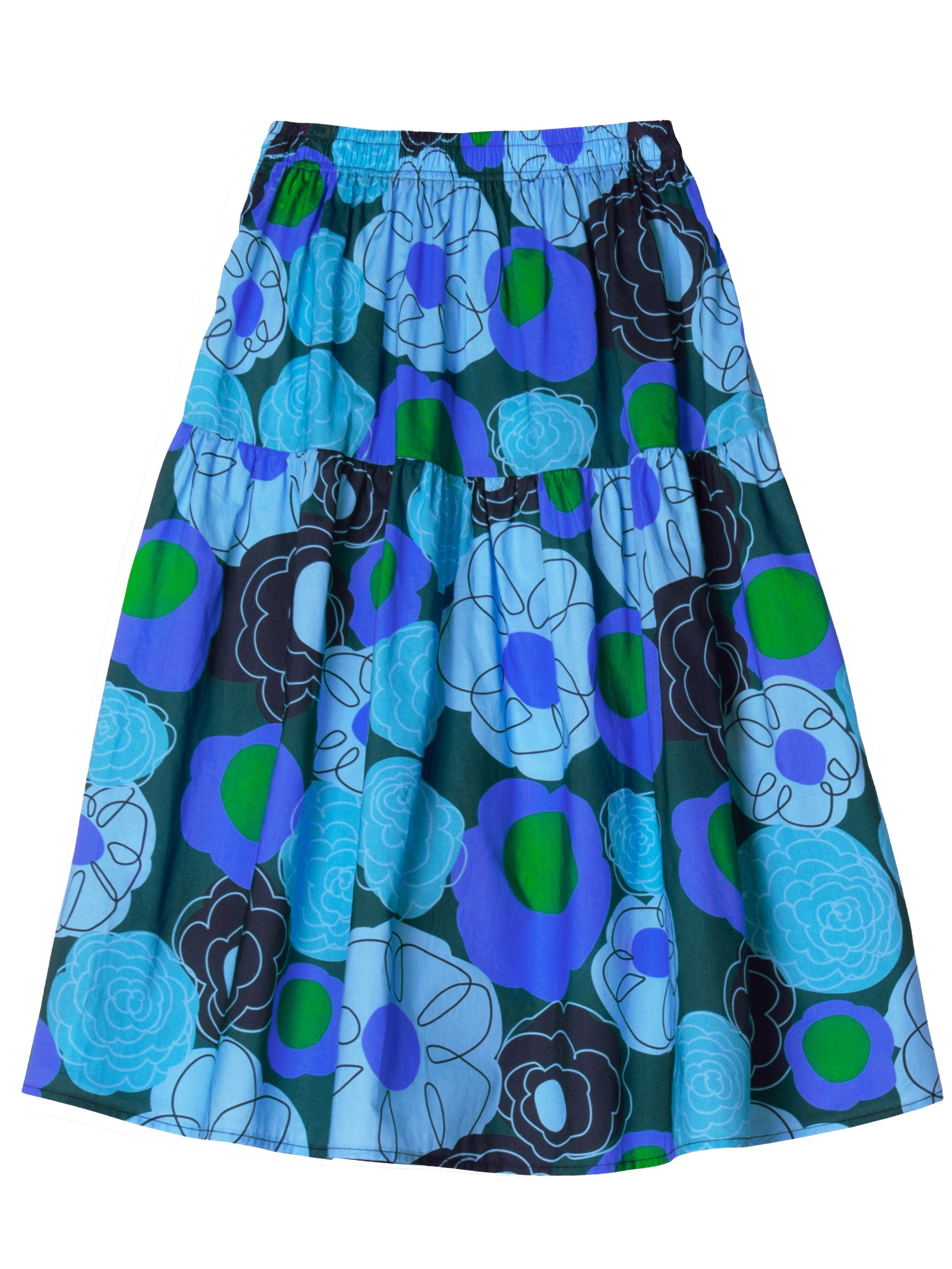 CALISTA skirt Flower Charm Blue - Lesley Evers-Bottoms-flower charm-flower charm blue