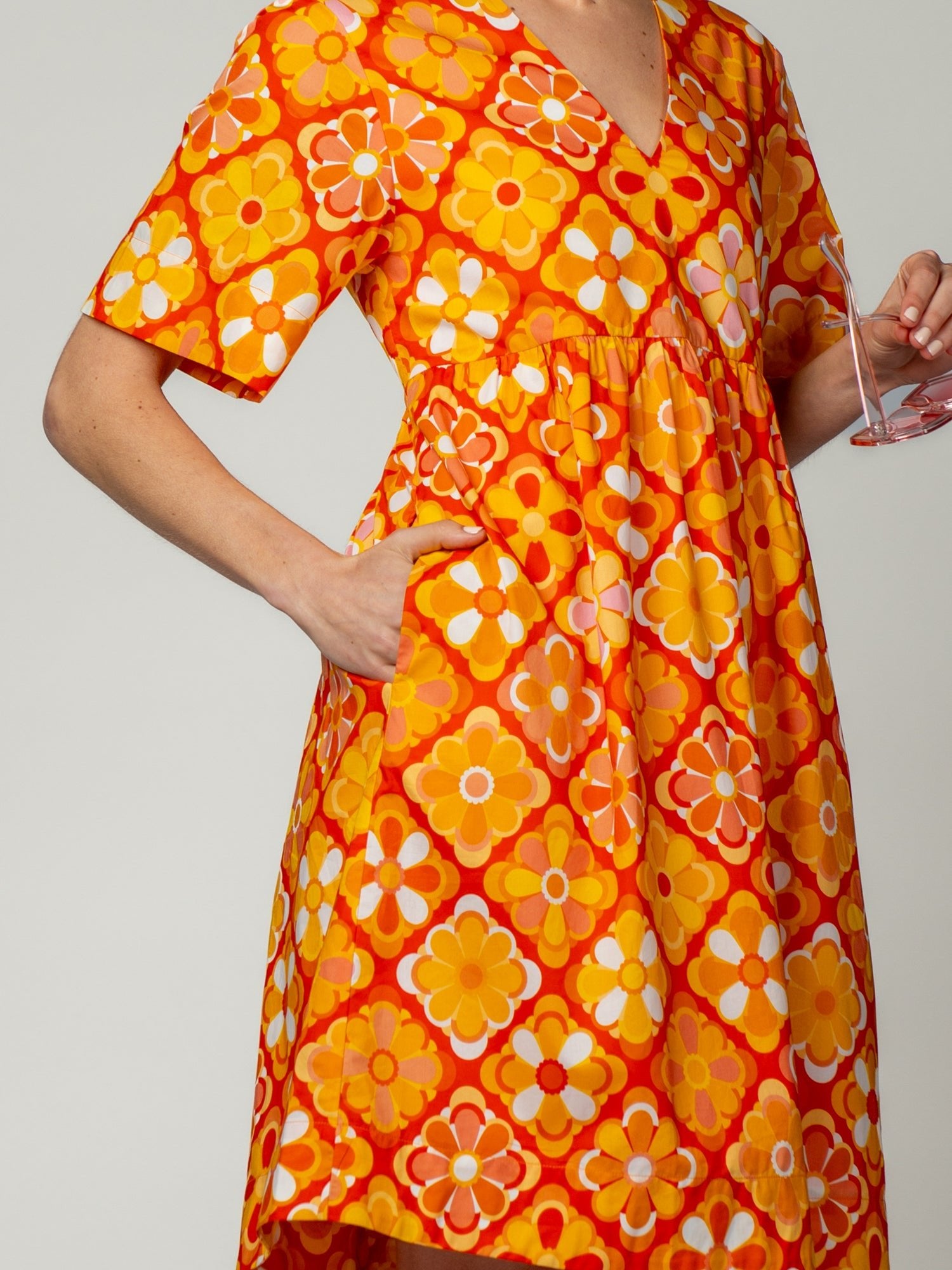 CARA dress Jubilee Orange - Lesley Evers-Dress-Shop-Shop/All Products