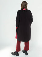 CASSANDRA cardigan Black/Red - Lesley Evers-Best Seller-coat-outerwear