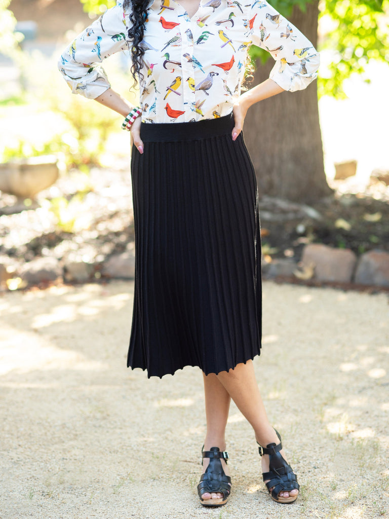 CHLOE knit skirt Black - Lesley Evers-bottom-clothing-Skirt