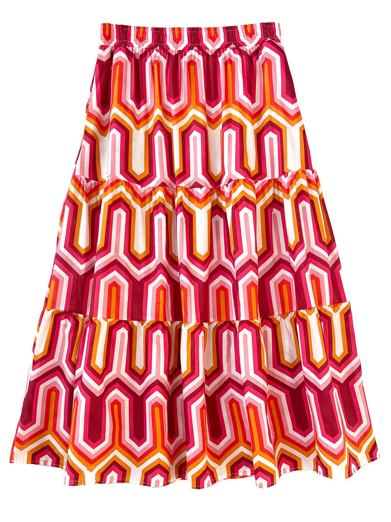 CLAUDIA maxi skirt Corinth Pink - Lesley Evers-Corinth-corinth pink-maxi skirt