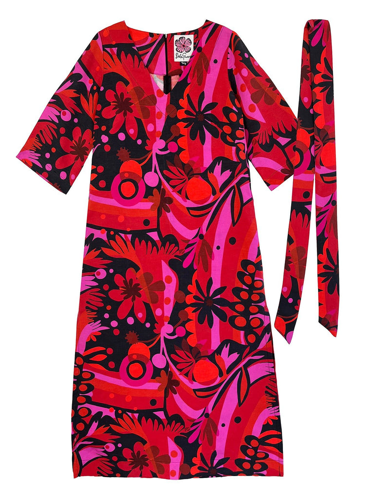 CLEO Kalamazoo Red - Lesley Evers-Best Seller-caftan-Dress