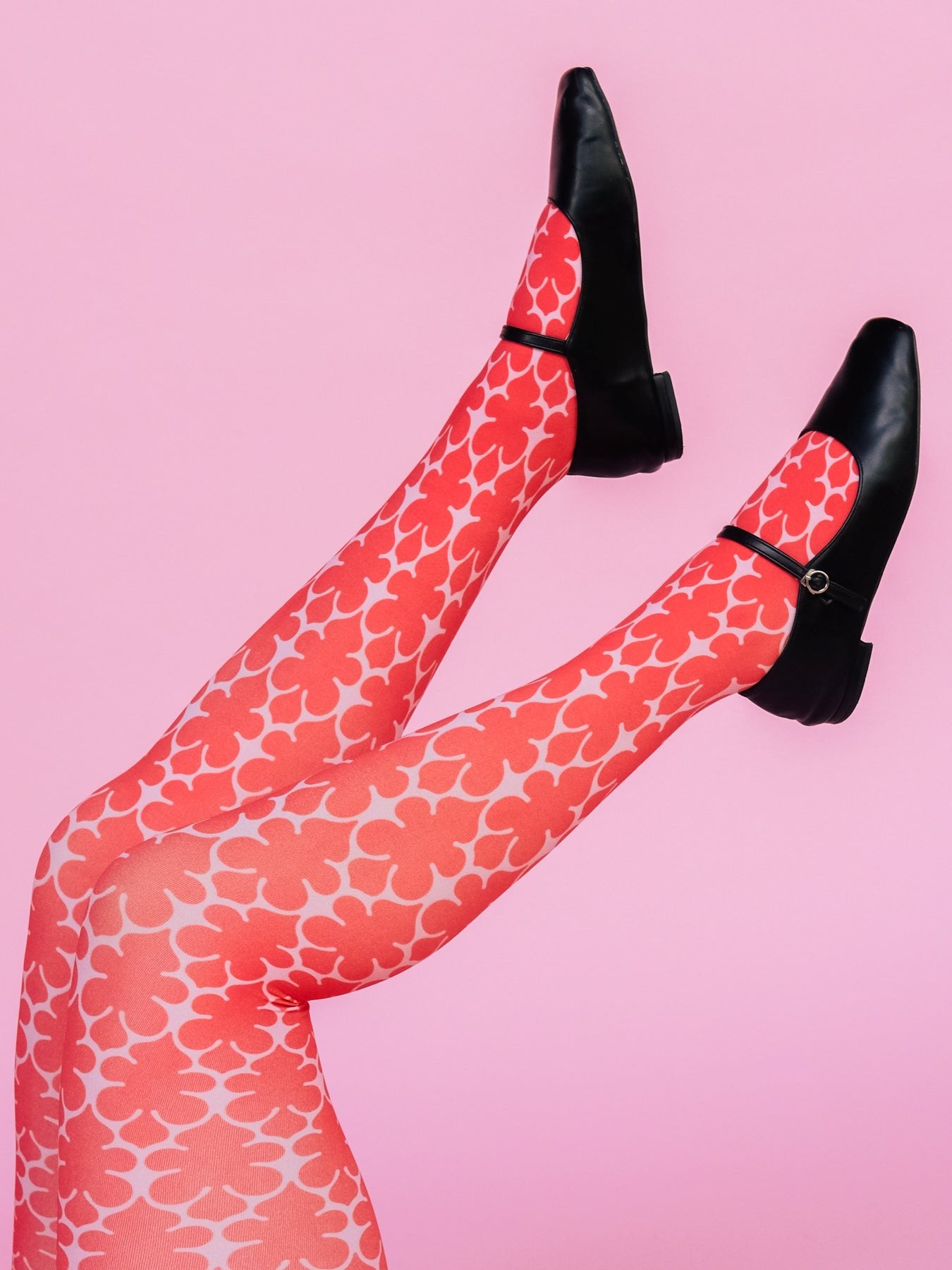 COCO tights Cherry Fleurette - Lesley Evers-cherry fleurette-colorful-Colorful patterned tights