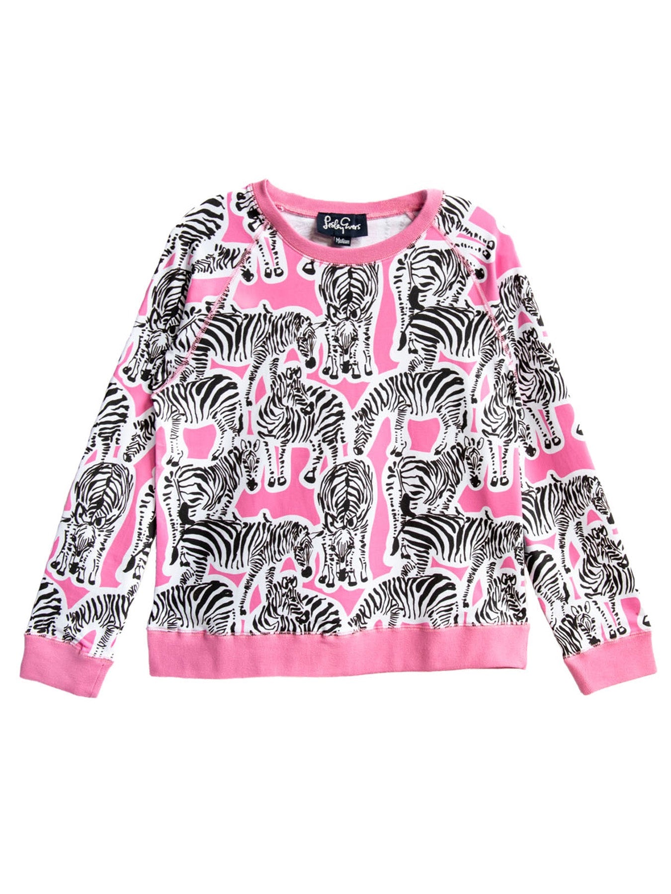 DARCY sweatshirt Zebras Pink - Lesley Evers-Shop-Shop/All Products-Shop/Separates