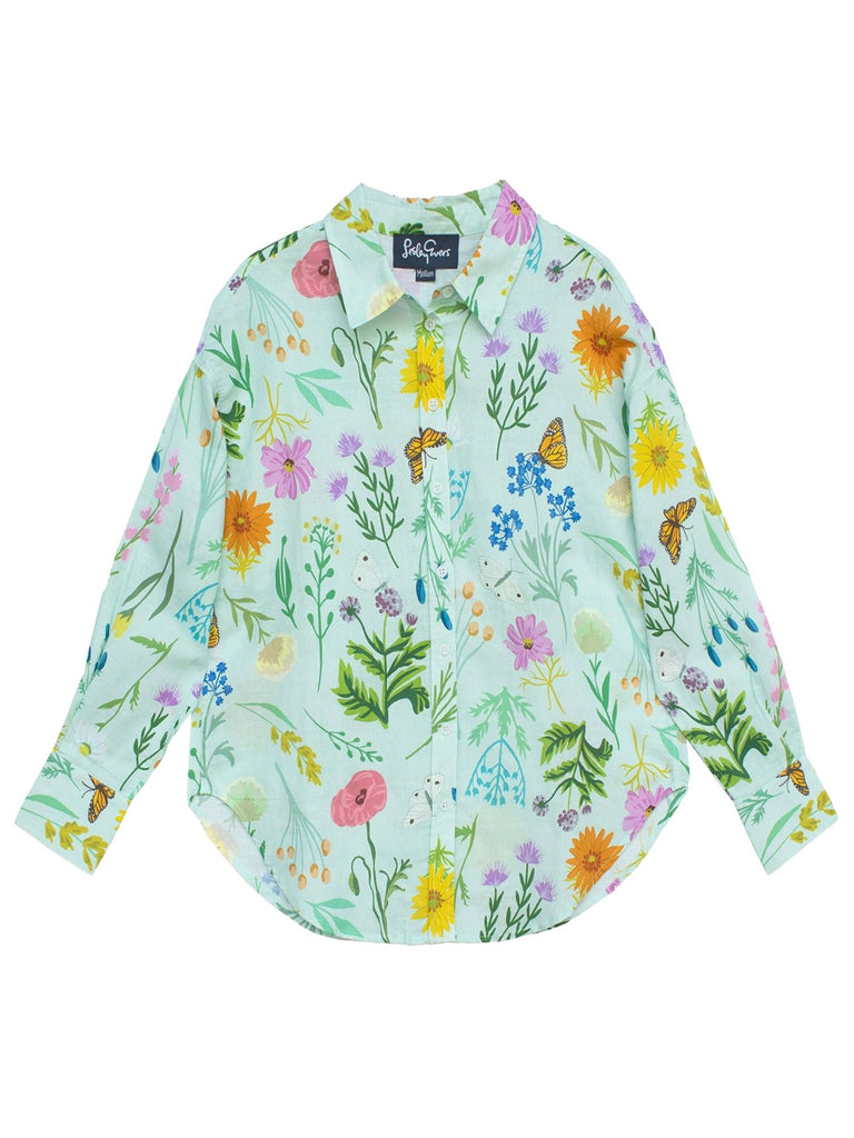 DAWN shirt Prairie Posy Mint - Lesley Evers-Best Seller-blouse-DAWN