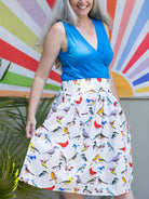DIXIE skirt Birds - Lesley Evers-birds-Bottoms-Shop