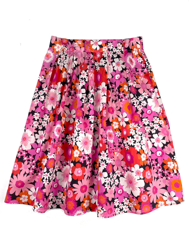 DIXIE skirt Flower Power Pink - Lesley Evers-Shop-Shop/All Products-Shop/New Arrivals