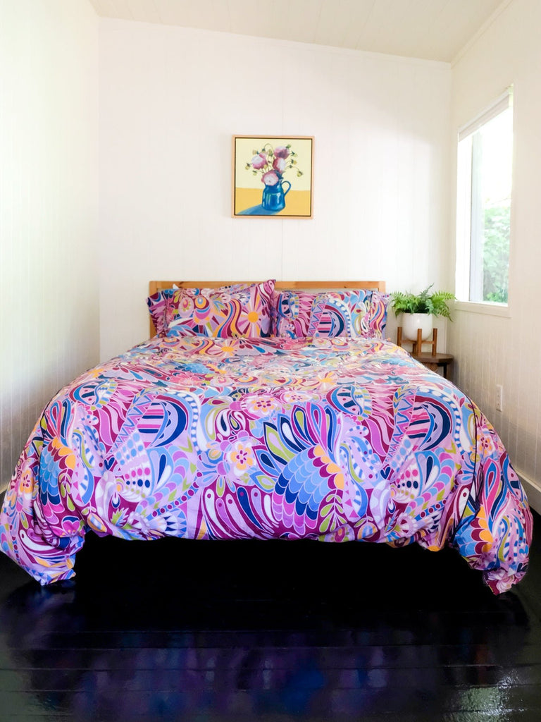 DUVET COVER Shakalaka Lilac - Lesley Evers-Bedding-Bedroom-Blanket