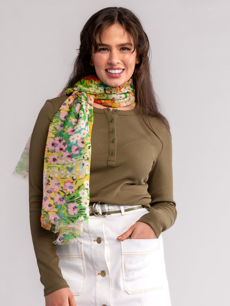 ESME silk scarf Garden Flowers - Lesley Evers-Accessories-BF200-esme