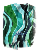 ESME silk scarf Green Wave - Lesley Evers-silk--