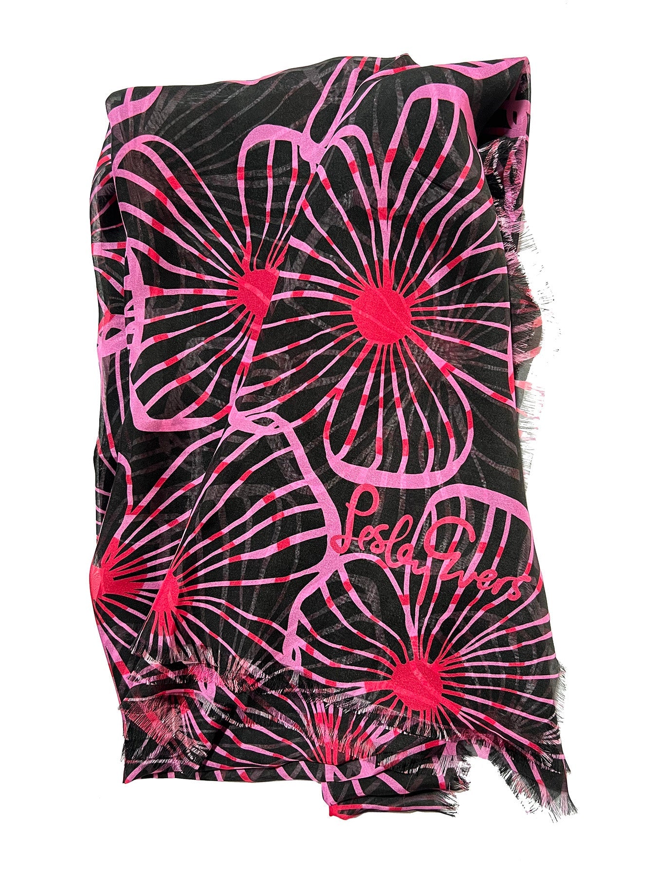 ESME silk scarf Pink Primrose - Lesley Evers-silk--