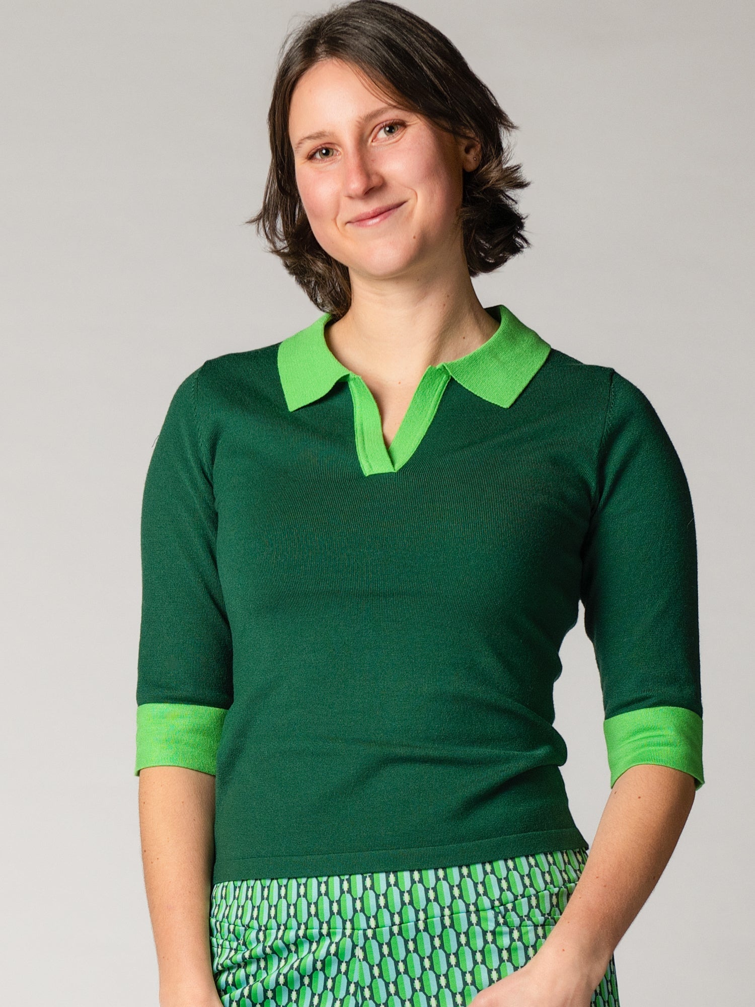 GAELLE knit top Green - Lesley Evers-Imogen green 1-imogen green capsule-knit