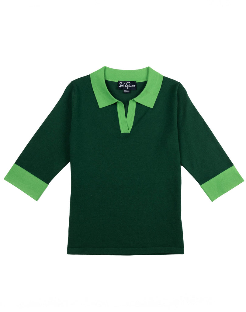 GAELLE knit top Green - Lesley Evers-knit-knitwear-Shop