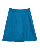 GRETA skirt Teal Faux Suede - Lesley Evers-bottom-clothing-faux suede