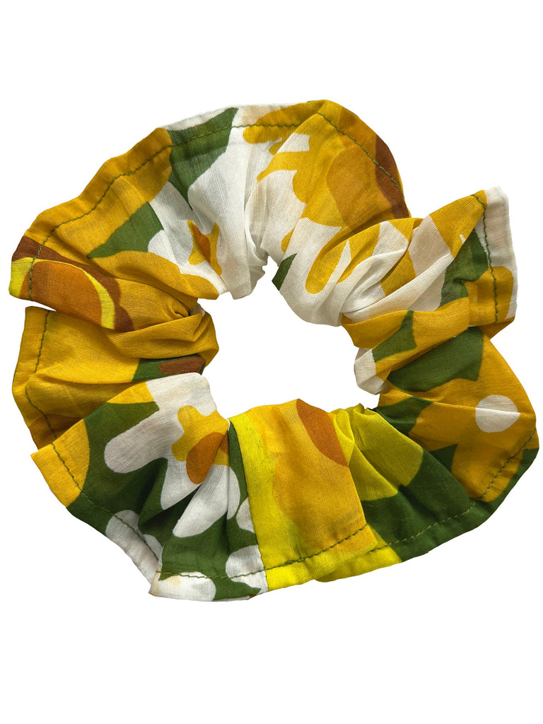 HAZEL scrunchie Flower Power Yellow - Lesley Evers-Accessories-accessory-hair accessory