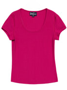 IRENE rib tee Magenta - Lesley Evers-Best Seller-irene-millypink