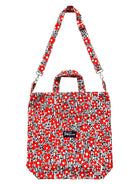 IVY tote Black/Red Nostalgia Flower - Lesley Evers-Accessories-Cotton Canvas-Cotton Canvas Tote Bag