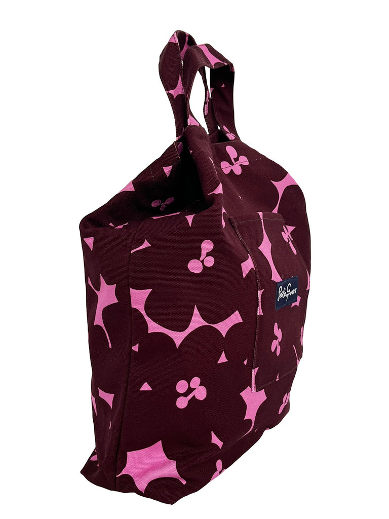 IVY tote Magenta Jumbo Blooms - Lesley Evers-Accessories-Cotton Canvas-Cotton Canvas Tote Bag