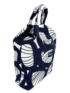 IVY tote Navy Woodpile - Lesley Evers-Accessories-Cotton Canvas-Cotton Canvas Tote Bag