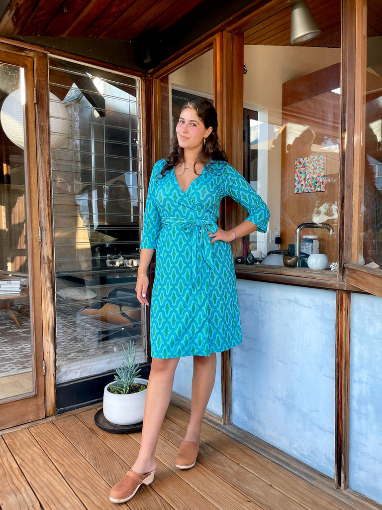 JACKIE wrap dress Waterloo Blue - Lesley Evers-service_blocked-Shop-Shop/All Products