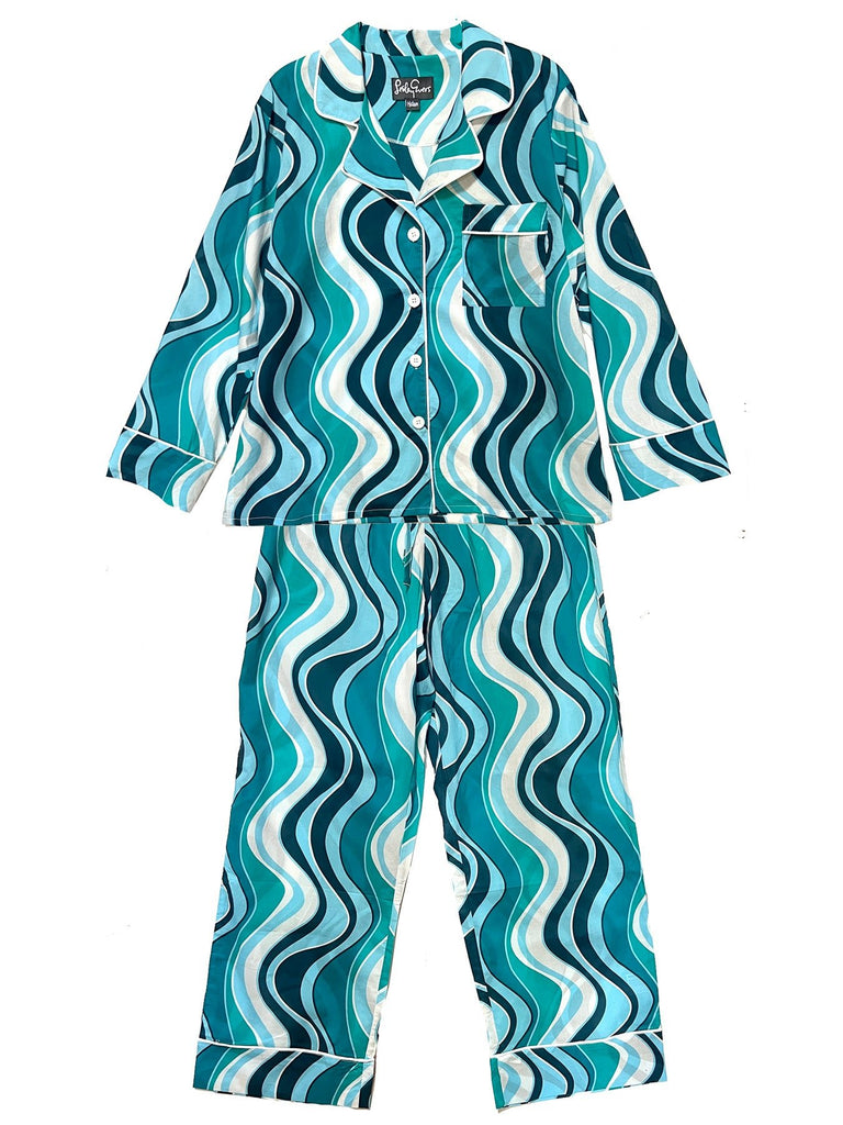 JOSEPHINE Blue Wave - Lesley Evers-cotton PJs-lounge-pajamas