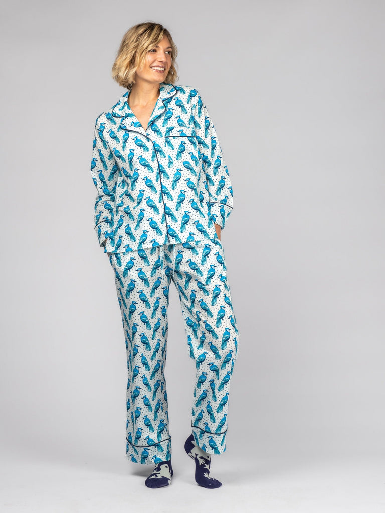 JOSEPHINE pajama set Blue Jays - Lesley Evers-23blueset-Blue-cotton PJs