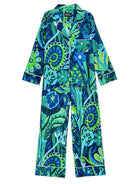 JOSEPHINE pajama set Bonanza Blue - Lesley Evers-cotton PJs-lounge-pajamas
