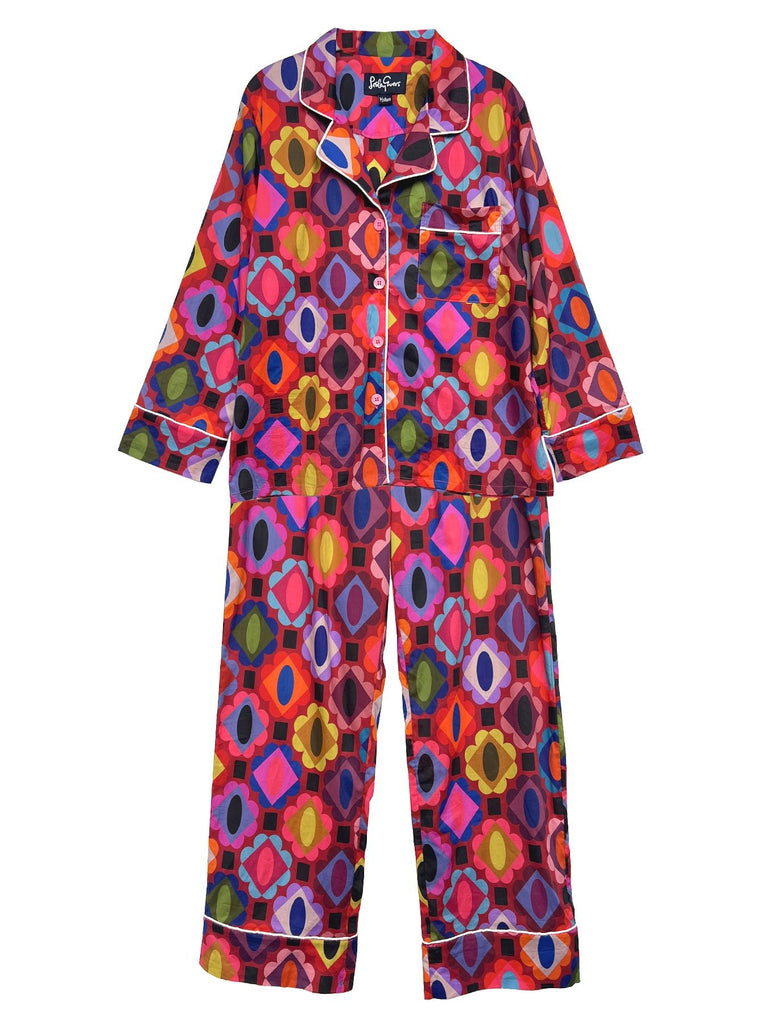 JOSEPHINE pajama set Garnet Gems - Lesley Evers-cotton PJs-Gems-lounge