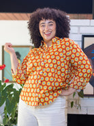 KATHRYN blouse Morning Glory Red - Lesley Evers-kathryn-morning glory-Red