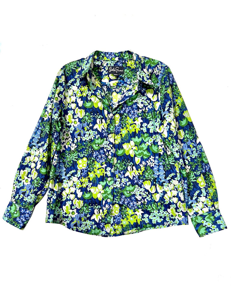 KATHRYN blouse Queens Garden Blue - Lesley Evers-Shop-Shop/All Products-Shop/New Arrivals