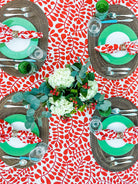 Linen Tablecloth Red Fern - Lesley Evers-table-table cloth-