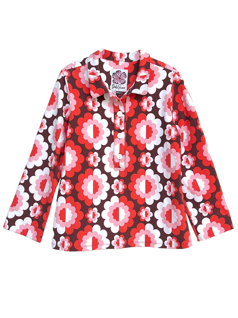 LISA Red Zinnia - Lesley Evers-red zinnia-rugby shirt-Shop