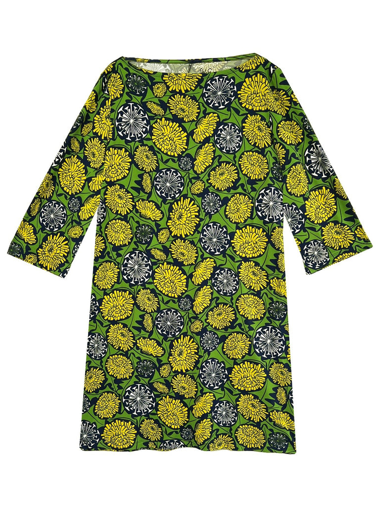 MINDY dress Dandelion Navy - Lesley Evers-dandelion-Green-Green Dress