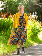 NADIA dress Serendipity Orange and Navy - Lesley Evers-Dress-Shop-Shop/All Products