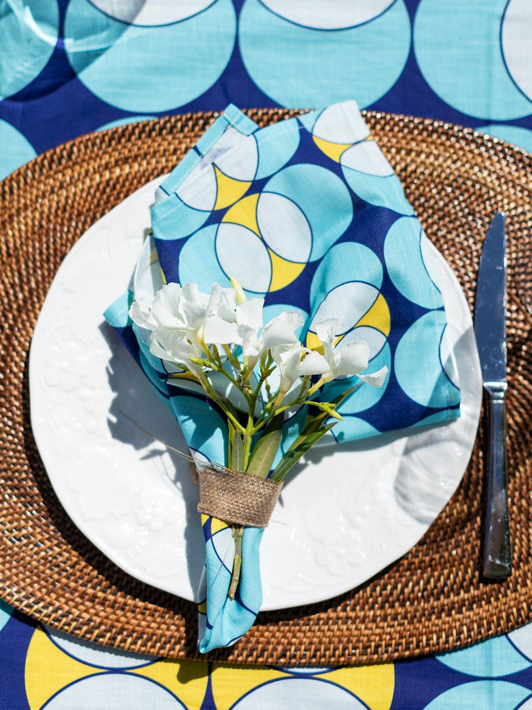NAPKIN SET Spyglass Blue - Lesley Evers-Giftable-gifts under $50-gifts under $75
