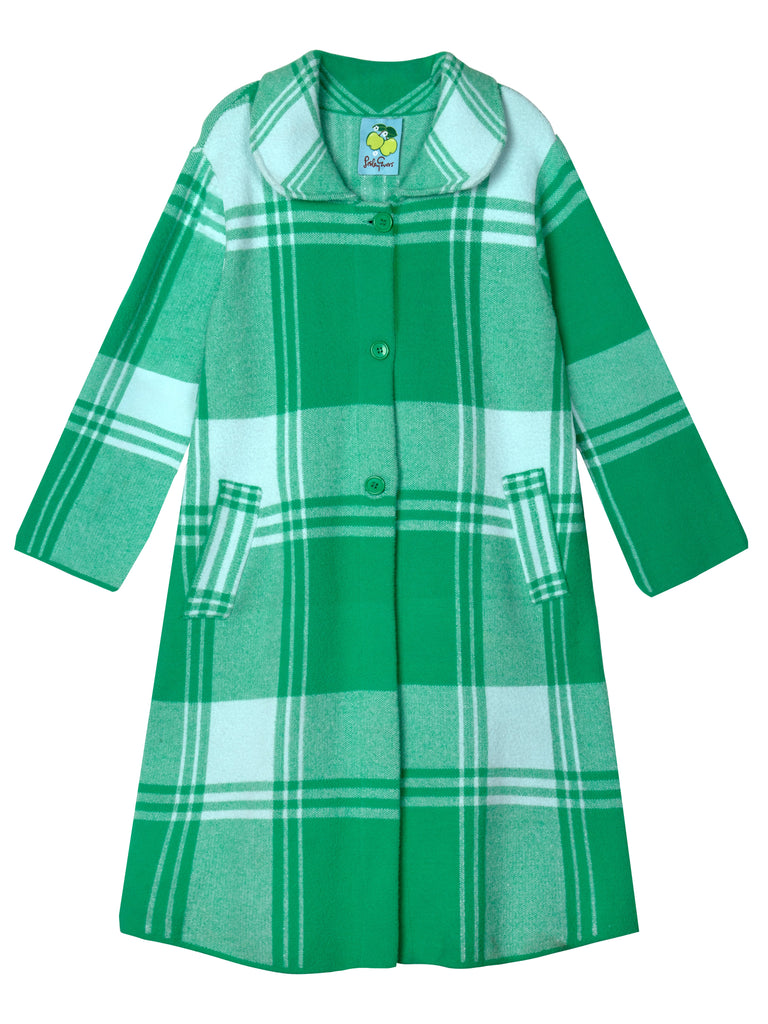 NATALIE coat Green Apple Plaid - Lesley Evers-Best Seller-coat-outerwear