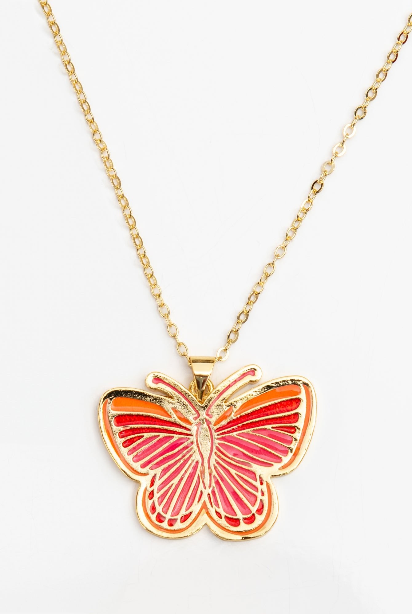 Pink Butterfly necklace - Lesley Evers-Accessories-accessory-Shop