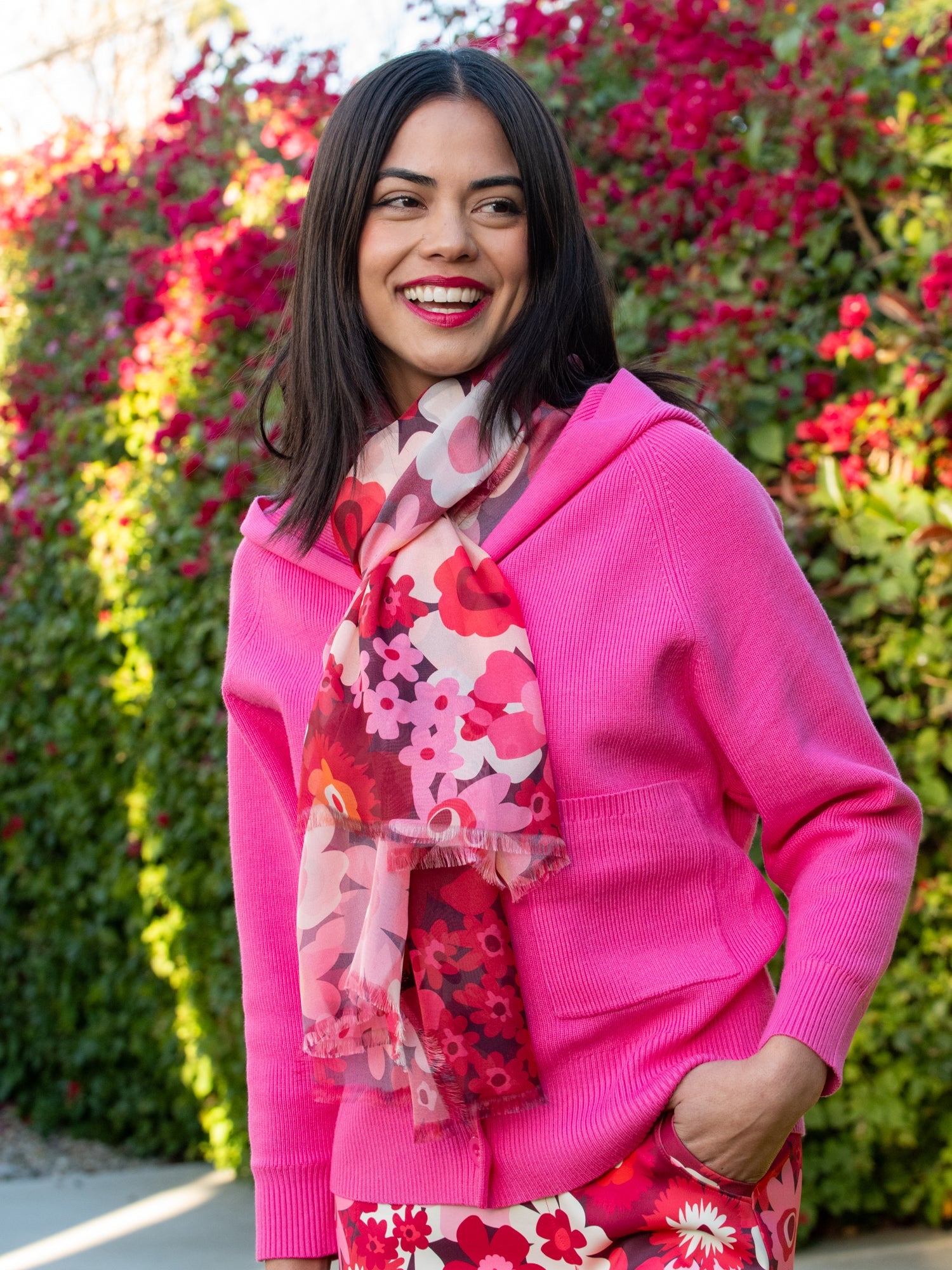 RAMONA cardigan Pink - Lesley Evers-Best Seller-blooms-gifts under $150