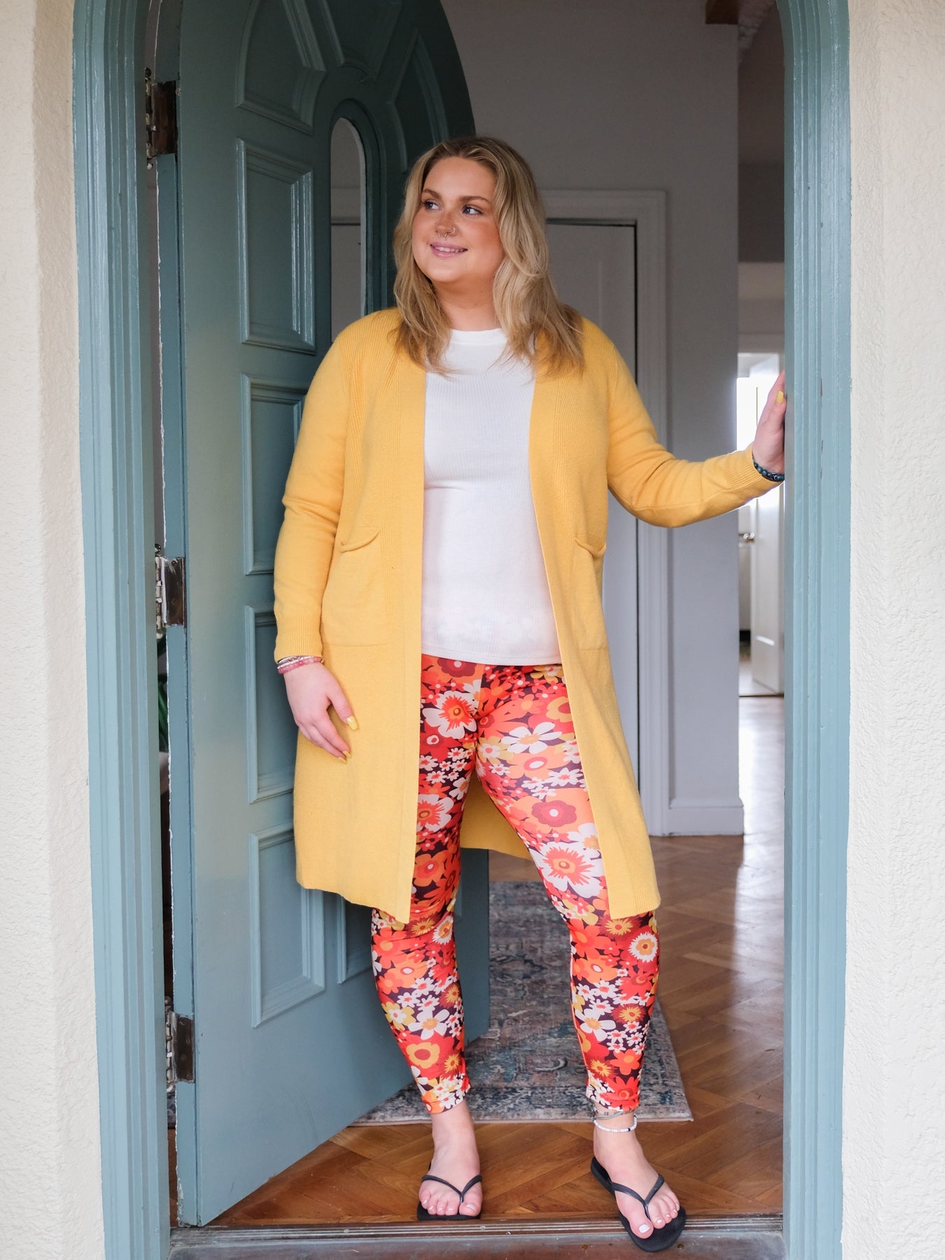 REESE legging Orange Flower Power